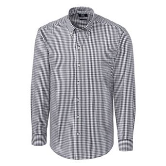 Cutter & Buck Easy Care Stretch Gingham Mens Long Sleeve Dress Shirt