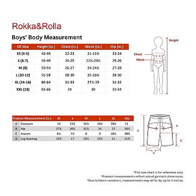 Boys 4-18 Rokka&Rolla Quick Dry Drawstring Swim Trunks with Mesh Lining UPF50+