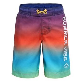 Boys 4-18 Rokka&Rolla Quick Dry Drawstring Swim Trunks with Mesh Lining UPF50+