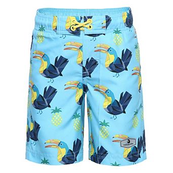 Boys 4-18 Rokka&Rolla Quick Dry Drawstring Swim Trunks with Mesh Lining UPF50+