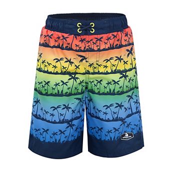 Boys 4-18 Rokka&Rolla Quick Dry Drawstring Swim Trunks with Mesh Lining UPF50+