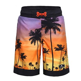 Boys 4-18 Rokka&Rolla Quick Dry Drawstring Swim Trunks with Mesh Lining UPF50+
