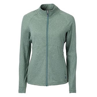 Cutter & Buck Adapt Eco Knit Heather Recycled Womens Full Zip