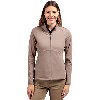 Cutter & Buck Adapt Knit Heather Recycled Womens Full Zip