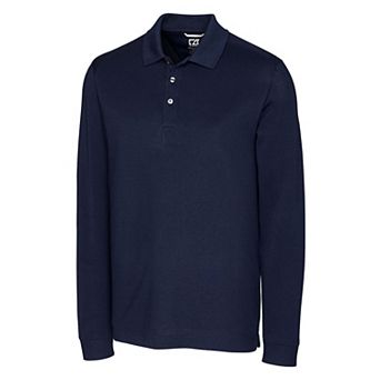 Cutter & Buck Advantage Tri-Blend Pique Mens Long Sleeve Polo