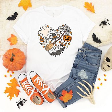 Halloween Heart Short Sleeve Graphic Tee