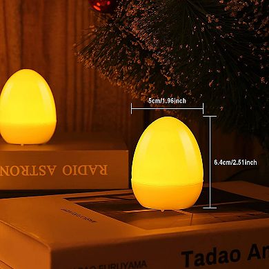 12 Pcs LED Egg Shaped Lights Flameless Flickering Candle Lamp