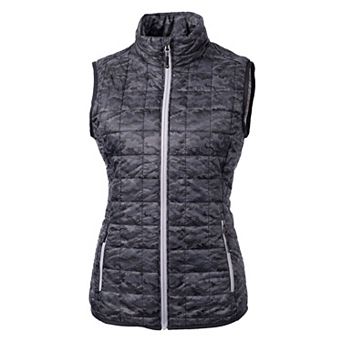 Cutter & Buck Rainier PrimaLoft® Womens Eco Insulated Full Zip Printed Puffer Vest