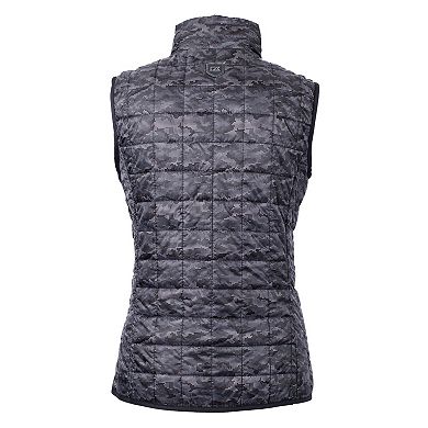 Cutter & Buck Rainier PrimaLoft® Womens Eco Insulated Full Zip Printed Puffer Vest