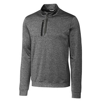 Cutter & Buck Stealth Heathered Quarter Zip Mens Pullover