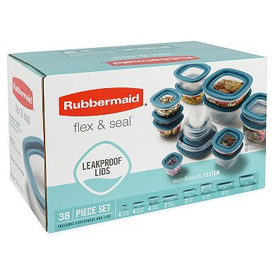 Rubbermaid Flex & Seal Food Storage Containers With Easy Find Lids 38-Piece Set