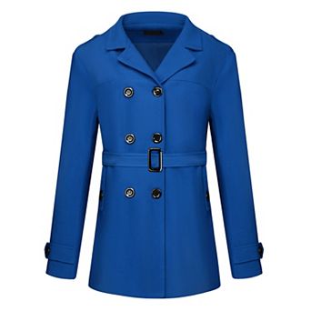 Men's Overcoat Double Breasted Notch Lapel Trench Coat With Belt