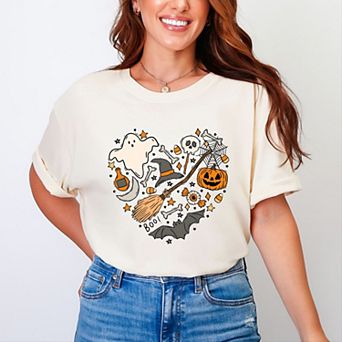 Halloween Heart Garment Dyed Tees