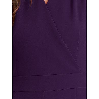 Women's Jumpsuit Sleeveless V Neck High Waist Wide Leg Romper