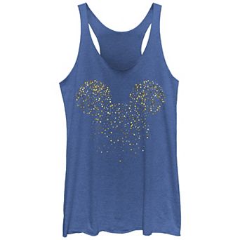 Juniors' New Year's Mickey Mouse Confetti Graphic Tank Top