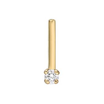 Lila Moon Diamond Accent L-Shape Nose Stud