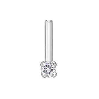Lila Moon Diamond Accent L-Shape Nose Stud