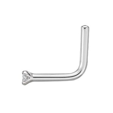 Lila Moon Diamond Accent L-Shape Nose Stud