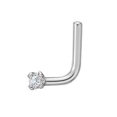 Lila Moon Diamond Accent L-Shape Nose Stud