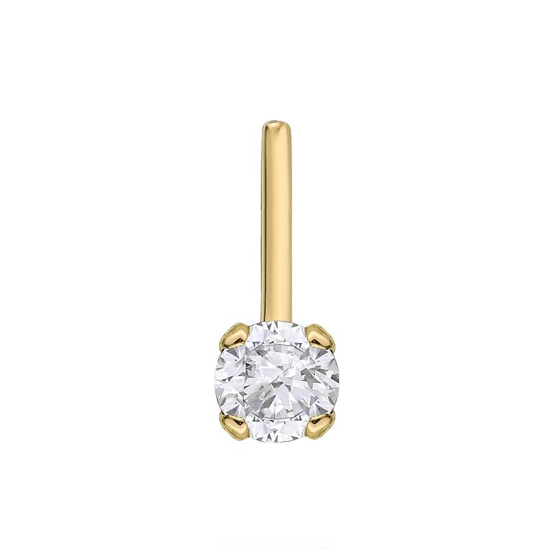 Lila Moon Diamond Accent L-Shape Nose Stud, Women's, 14k Gold
