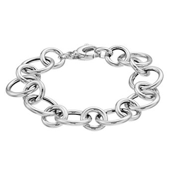 Karat Rush Sterling Silver Round Link Bracelet