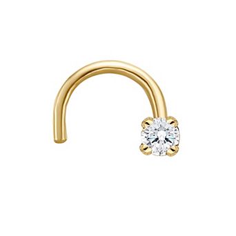 Lila Moon Diamond Accent Curve Nose Stud