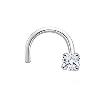 Lila Moon Diamond Accent Curve Nose Stud