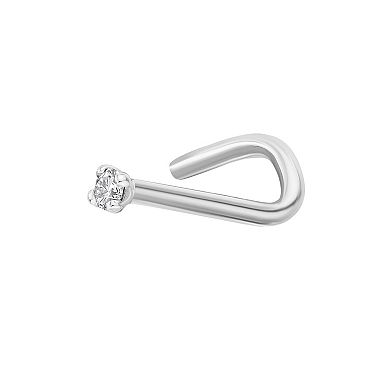 Lila Moon Diamond Accent Curve Nose Stud