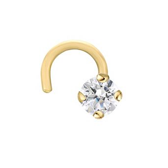 Lila Moon Diamond Accent Curve Nose Stud
