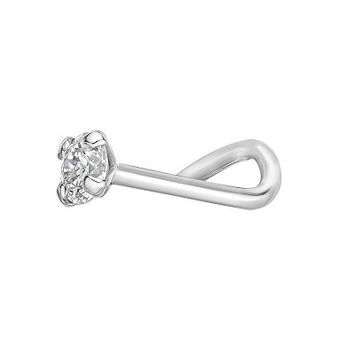 Lila Moon Diamond Accent Curve Nose Stud