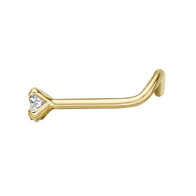 Lila Moon Diamond Accent Curve Nose Stud