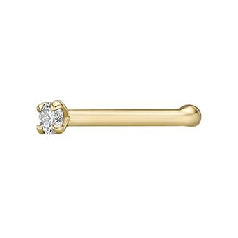 Lila Moon 14k Gold Diamond Accent Straight Nose Stud