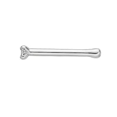 Lila Moon 14k Gold Diamond Accent Straight Nose Stud