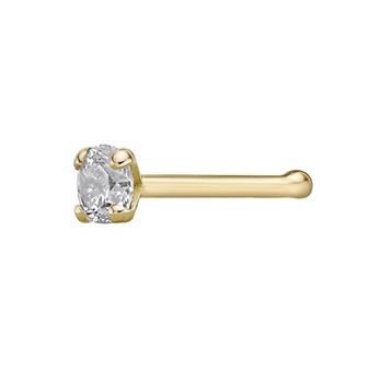 Lila Moon 14k Gold Diamond Accent Straight Nose Stud