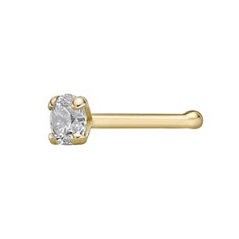 Lila Moon 14k Gold Diamond Accent Straight Nose Stud