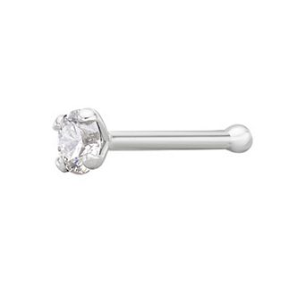 Lila Moon 14k Gold Diamond Accent Straight Nose Stud