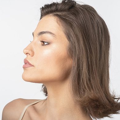 Lila Moon 14k Gold Lab Grown Diamond Accent Curved Nose Ring