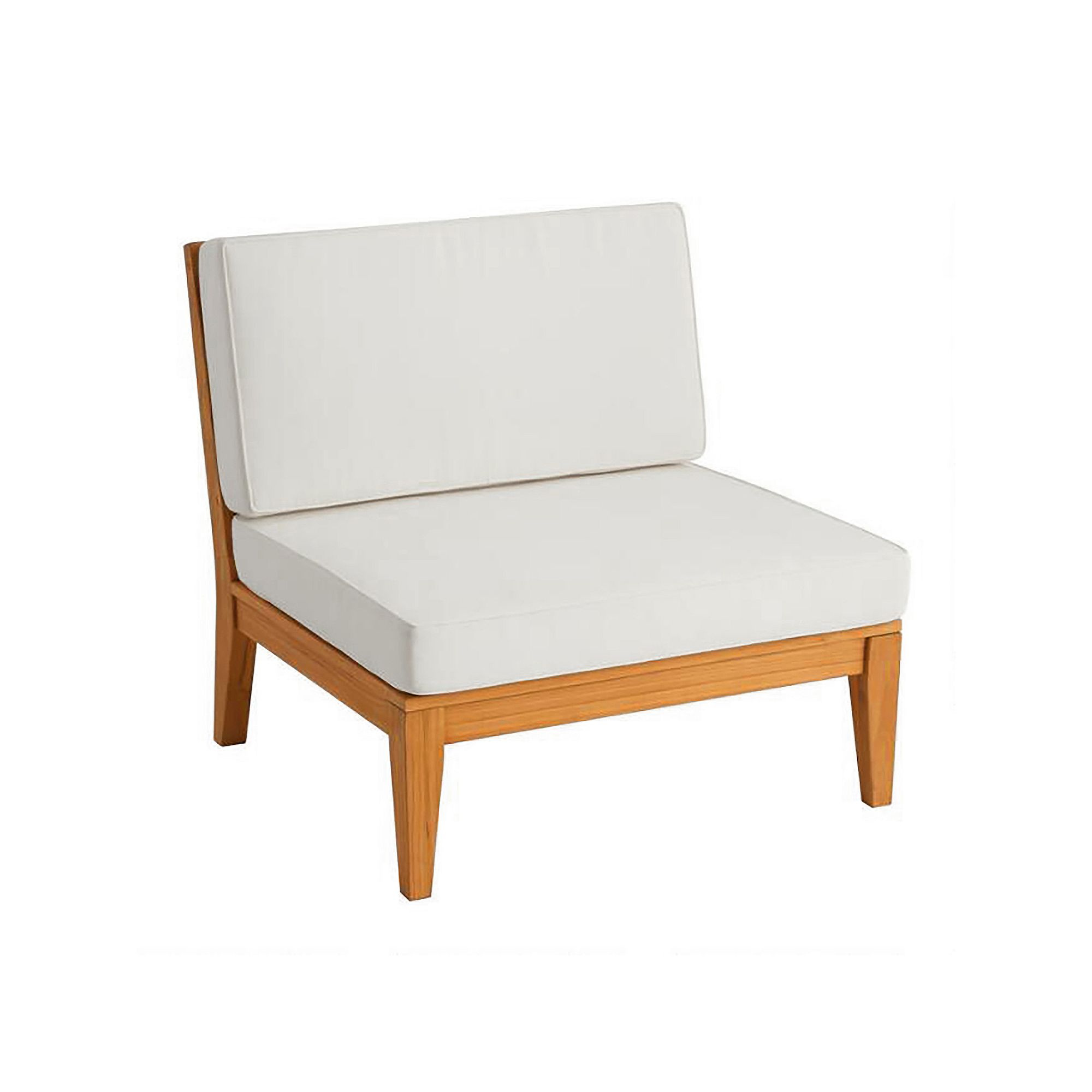 Linon Fontana Outdoor Armless Chair, Natural