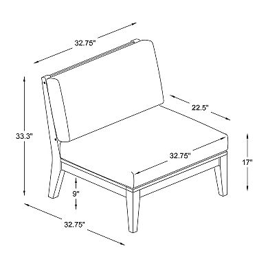 Linon Fontana Outdoor Armless Chair