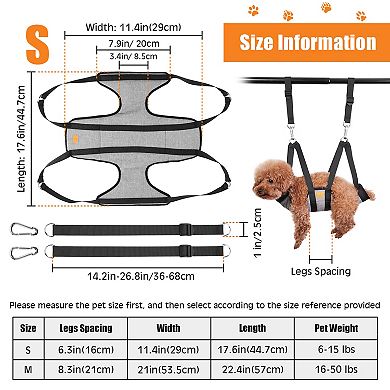 Dog Grooming Hammock for Hair Nail Trimming Cutting