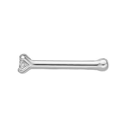Lila Moon 14k Gold Lab Grown Diamond Accent Straight Nose Ring