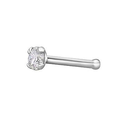 Lila Moon 14k Gold Lab Grown Diamond Accent Straight Nose Ring