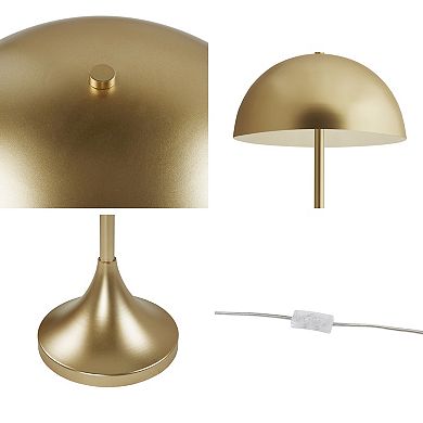 INK+IVY Bryson Dome-Shaped 2-Light Metal Table Lamp