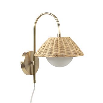 INK+IVY Laguna Rattan Weave Shade Wall Sconce