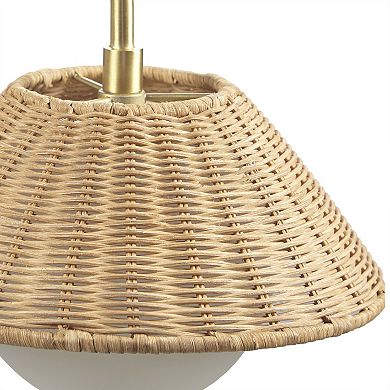 INK+IVY Laguna Rattan Weave Shade Wall Sconce