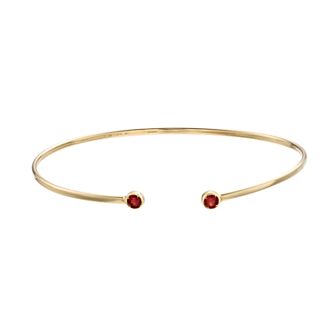 Karat Rush 14k Gold Garnet Cuff Bracelet