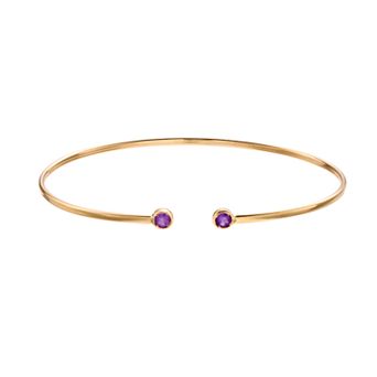 Karat Rush 14k Gold Amethyst Cuff Bracelet