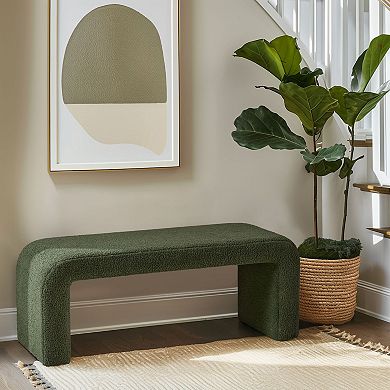 INK+IVY Steve Boucle Waterfall Bench