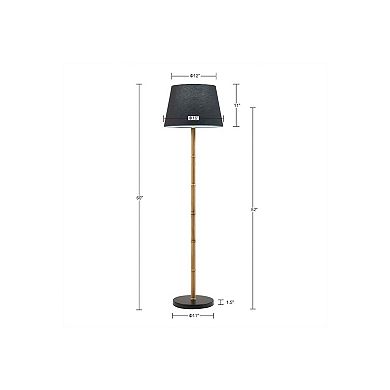 Martha Stewart Nassau Metal Bamboo-Shaped Floor Lamp