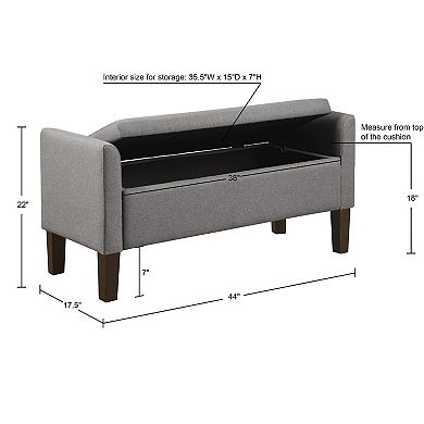 510 Design Blaire Flip-top Upholstered Storage Ottoman